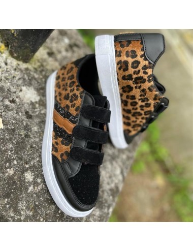 Sneakers léopard à scratch