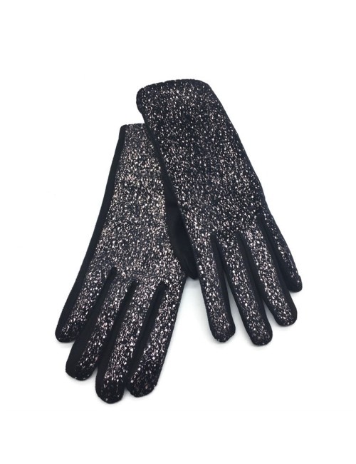 Gants femme avec relief argenté | Boutique Marina