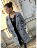 Lainage gris effet trench