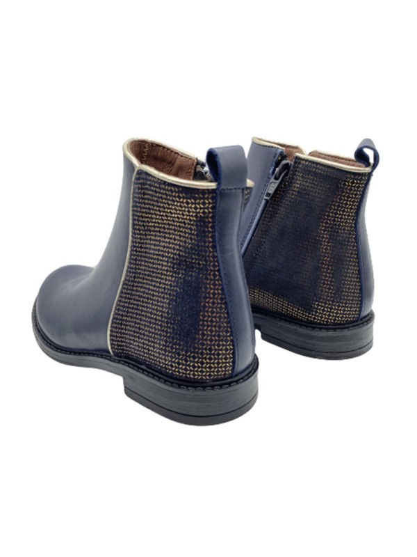 Bottine Fille Bellamy Loriane Bleu Nuit Doré | Chic & Confort | Marina & Paloma