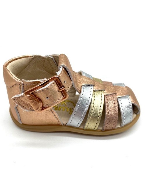 Nu-pied fermé DAX cuivré Bellamy Design lumineux et raffiné | Marina & Paloma