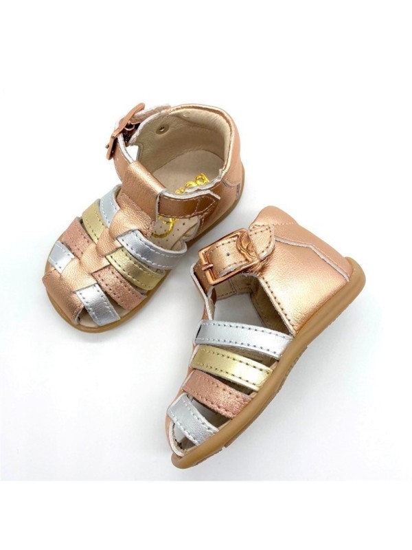 Nu-pied fermé DAX cuivré Bellamy Design lumineux et raffiné | Marina & Paloma