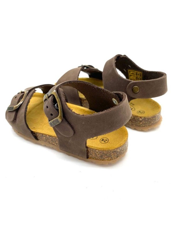 Nu-pied marron Plakton Pixel Design naturel et épuré | Marina & Paloma