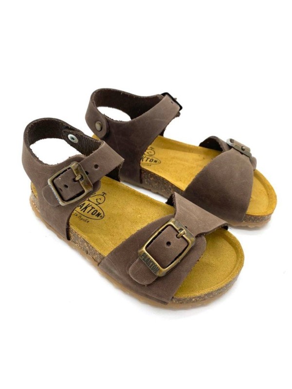 Nu-pied marron Plakton Pixel Design naturel et épuré | Marina & Paloma