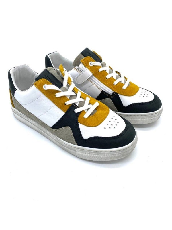 Basket blanche et jaune VOILI Bellamy Garçon | Boutique Marina