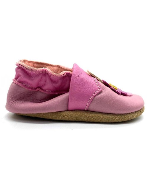 Chausson souple rose Moustache Les Valentines | Boutique Marina