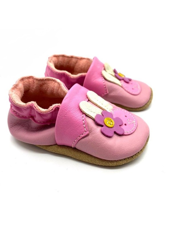 Chausson souple rose Moustache Les Valentines | Boutique Marina