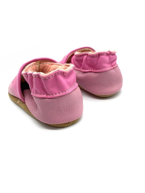 Chausson souple rose Moustache Les Valentines | Boutique Marina