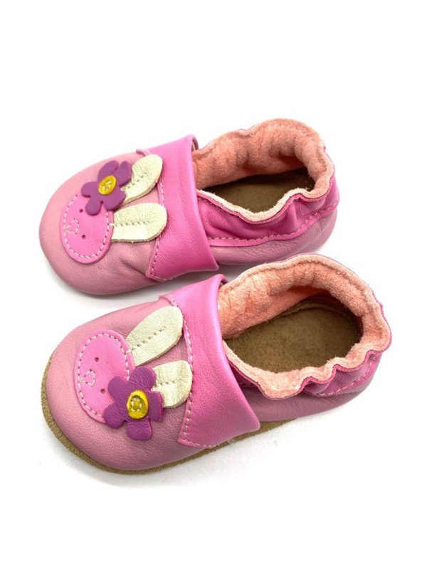 Chausson souple rose Moustache Les Valentines | Boutique Marina