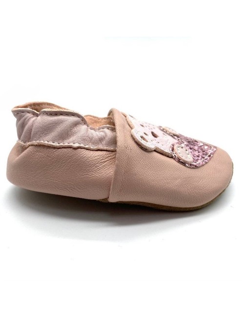 Chausson souple rose Nounours Bellamy | Boutique Marina