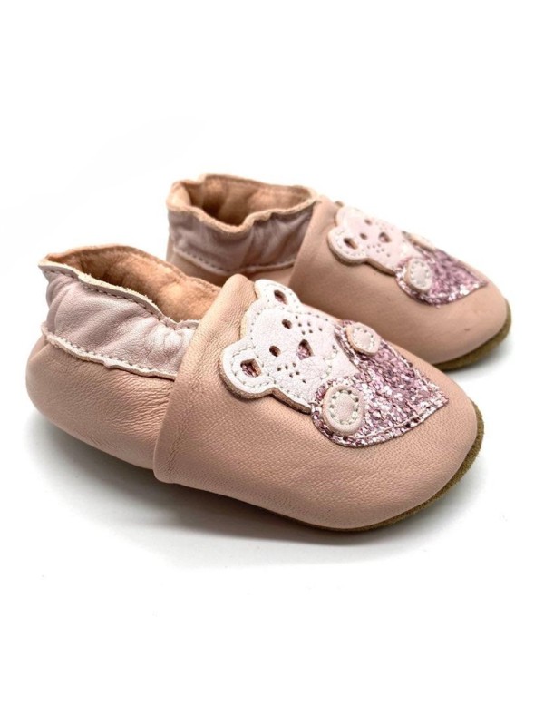 Chausson souple rose Nounours Bellamy | Boutique Marina