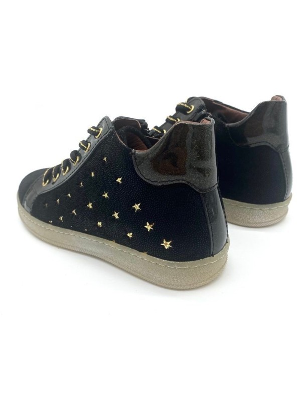 Basket Fille Bellamy Ninon Noir Étoiles | Confort & Style Urbain | Marina & Paloma