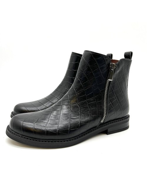 Bottine Bellamy Ecrin Fille Noire Croco | Chic & Confort | Marina & Paloma