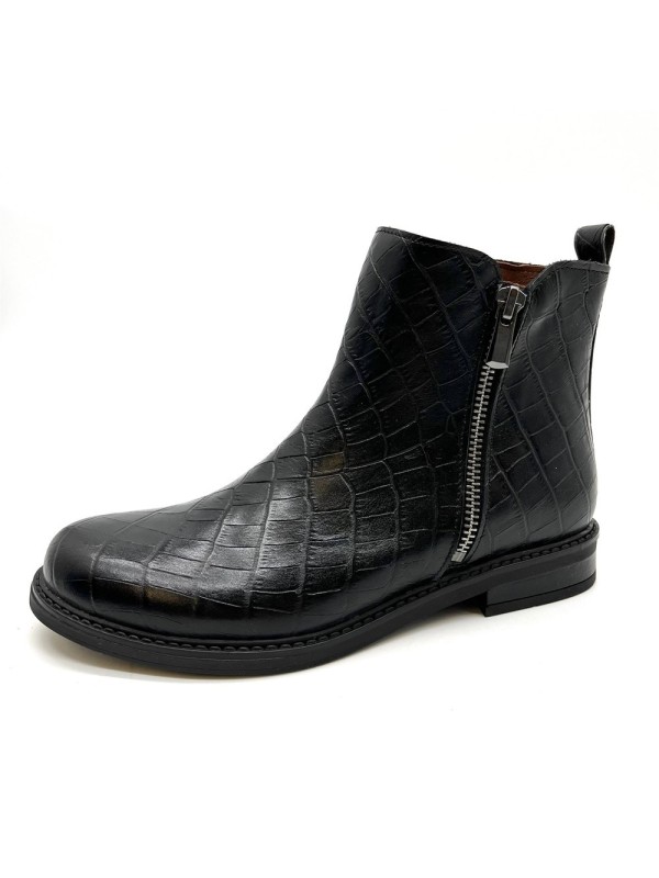 Bottine Bellamy Ecrin Fille Noire Croco | Chic & Confort | Marina & Paloma