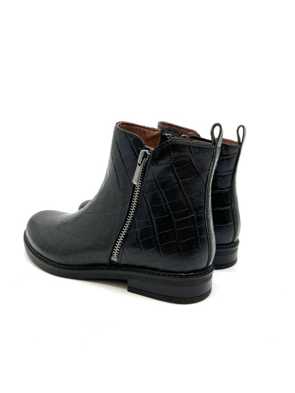 Bottine Bellamy Ecrin Fille Noire Croco | Chic & Confort | Marina & Paloma