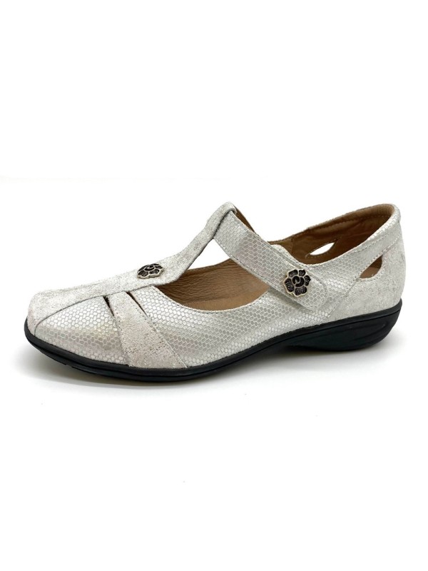 Chaussure semi-ouverte argenté Artika Femme |Boutique Marina
