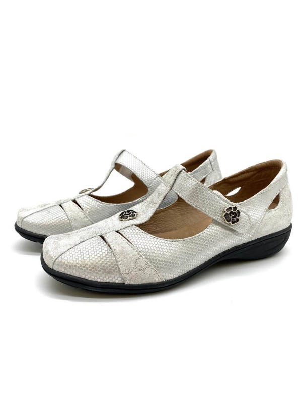 Chaussure semi-ouverte argenté Artika Femme |Boutique Marina