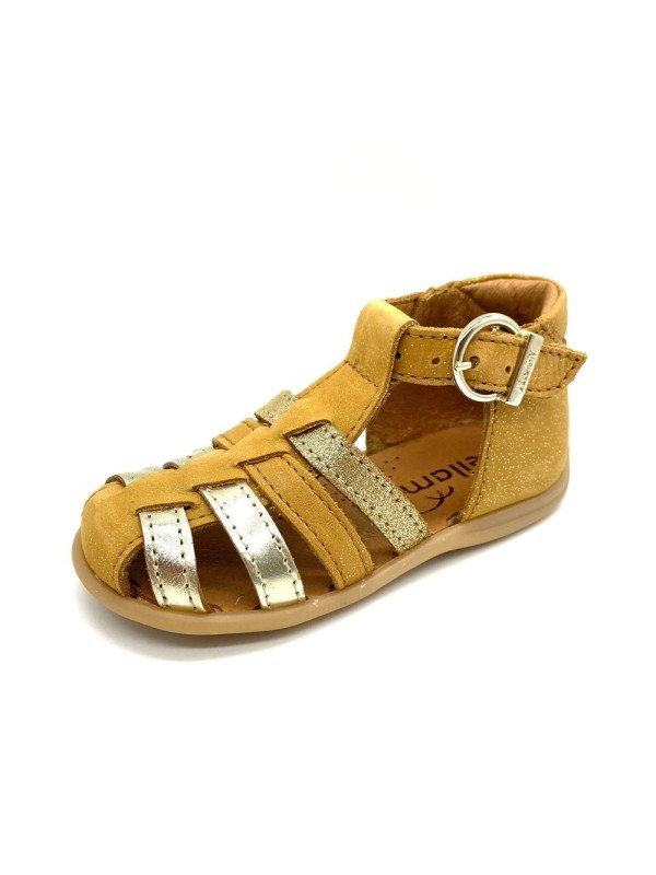 Nu Pied Bellamy Dax En Cuir Marron Cuivré Fille Design raffiné et lumineux | Marina & Paloma