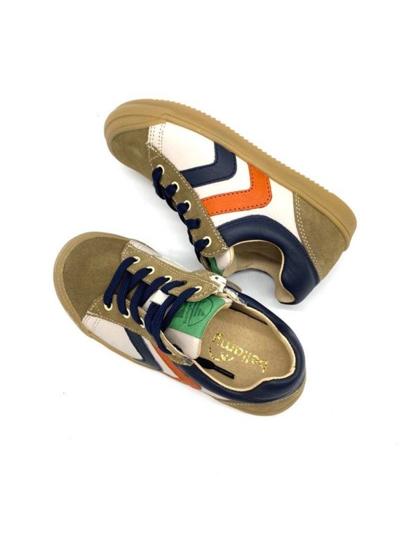 Basket Bellamy Damien Marron Enfant Garçon Design moderne et dynamique | Marina & Paloma