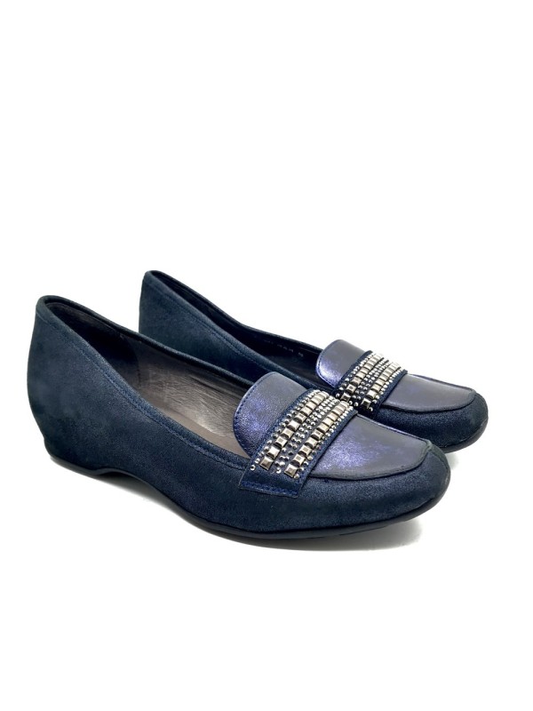 Mocassin compensé marine Mamzelle