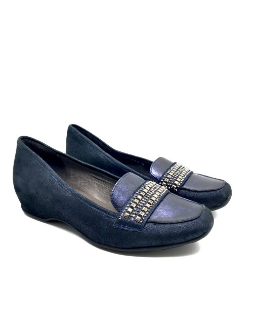 Mocassin compensé marine Mamzelle