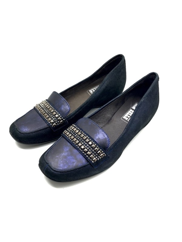 Mocassin compensé marine Mamzelle