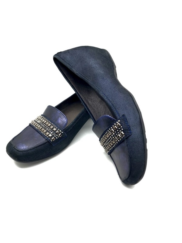 Mocassin compensé marine Mamzelle