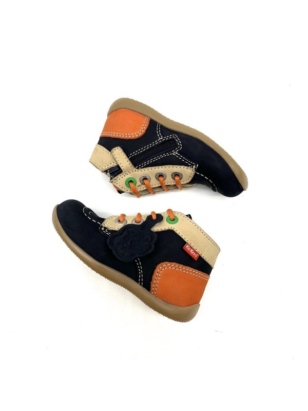 Bottillon Bonzip-2 Kickers  Bleu | Boutique Marina