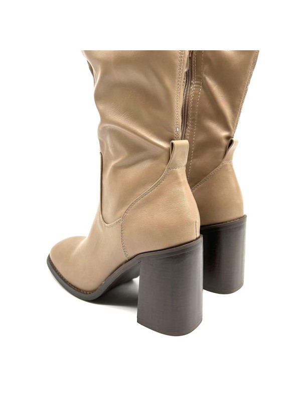 Botte Hiver à Talon Noir et Marron |Boutique Marina