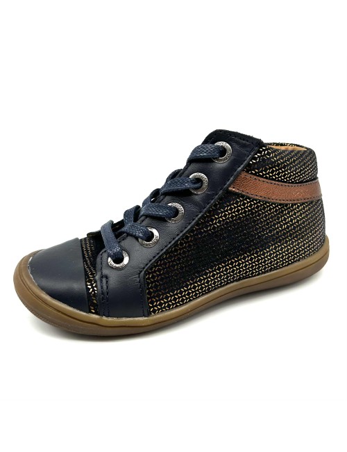 Bottine Lara Bellamy Fille Noir & Bleu Marine | Fun & Confort | Marina & Paloma