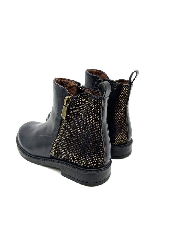 Bellamy Ecrin Fille Noir Doré | Bottines Chic & Confort | Marina & Paloma