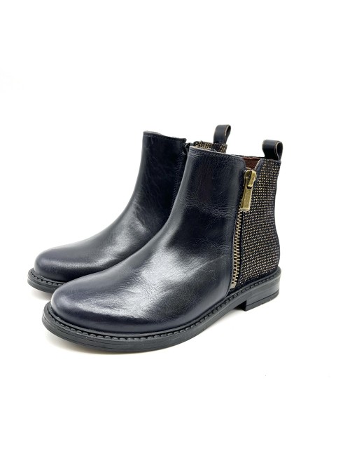 Bellamy Ecrin Fille Noir Doré | Bottines Chic & Confort | Marina & Paloma