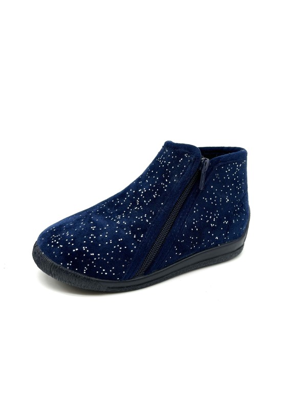 Chausson BALGA | Confort céleste enfant bleu nuit | Marina & Paloma