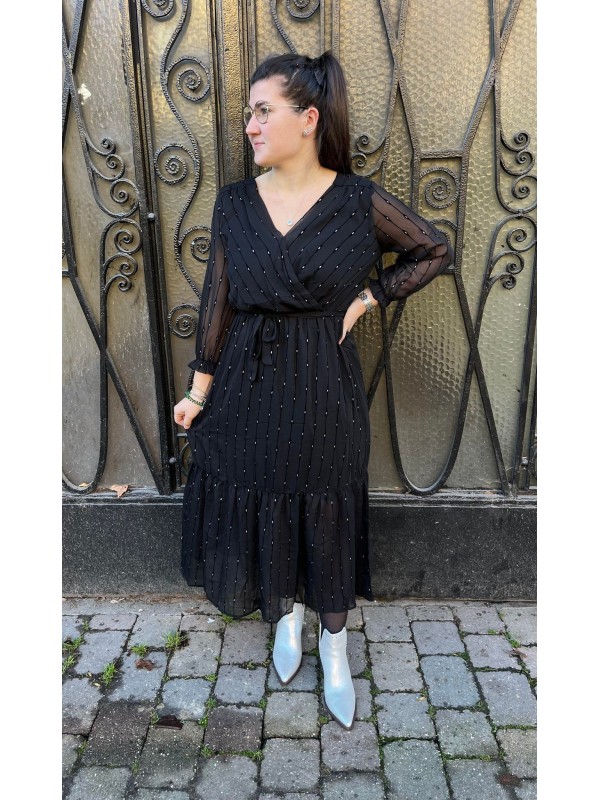 Robe Longue Lucas & Emma épaule Découverte Avec Fente Devant Taille M - Neuve Sans étiquettes, Multicolore