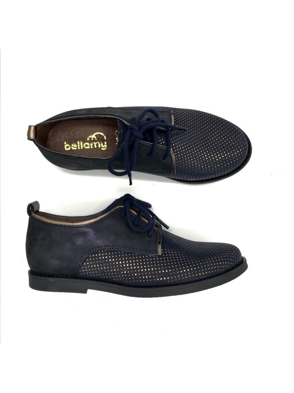 Derby en cuir marine Bellamy nina