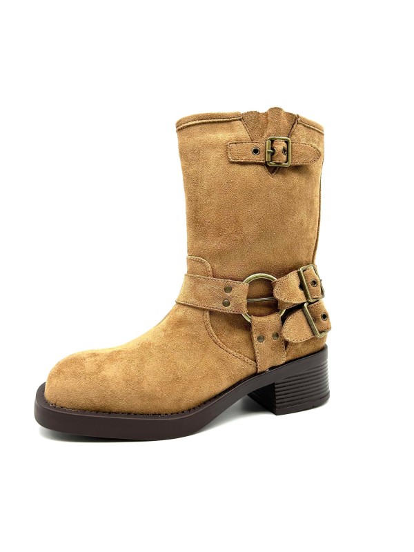 Boots Eté Noir et Marron Femme |Boutique Marina