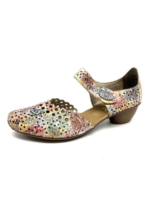 Escarpins Rieker 43753-91 multicolores ajourés cuir | Marina & Paloma