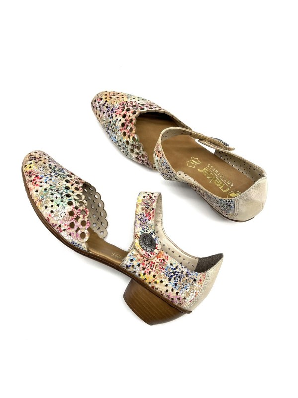 Escarpins Rieker 43753-91 multicolores ajourés cuir | Marina & Paloma