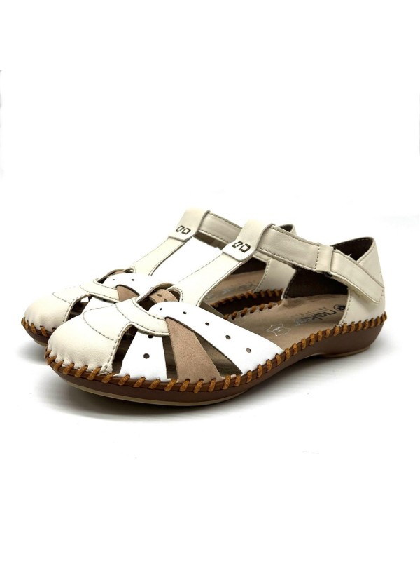Trotteur Blanc Rieker m1655-61 Femme |Boutique Marina