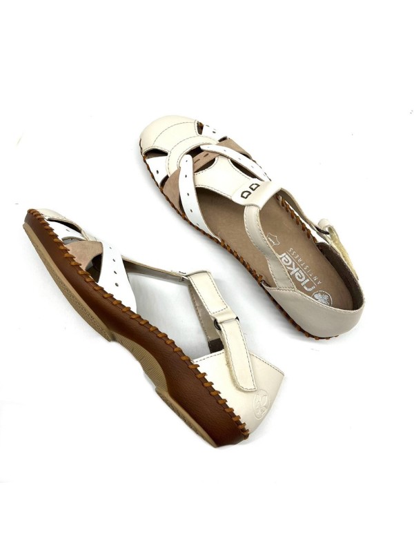 Trotteur Blanc Rieker m1655-61 Femme |Boutique Marina