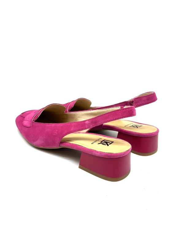 Escarpin Dorking D9305 GIA camel slingback cuir velours en promo| Marina & Paloma
