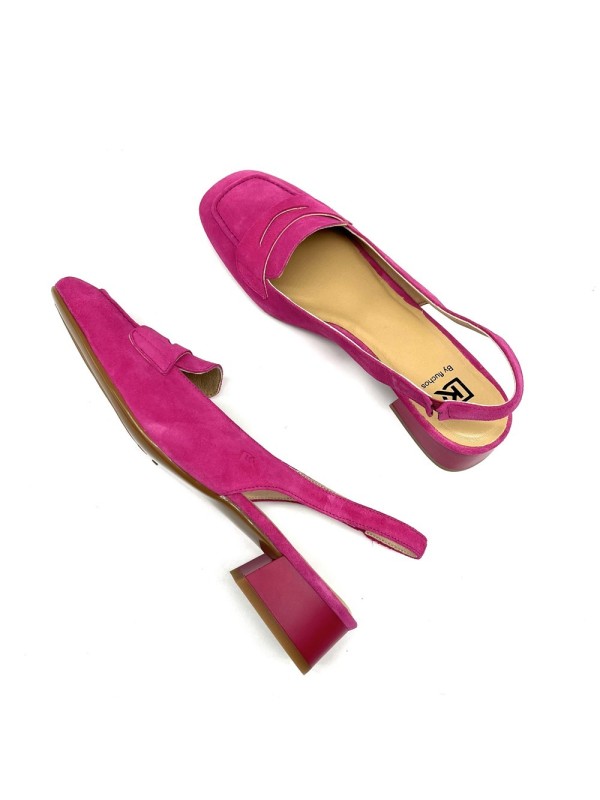 Escarpin Dorking D9305 GIA camel slingback cuir velours en promo| Marina & Paloma
