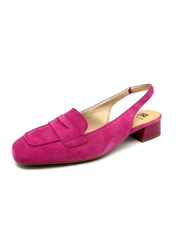 Escarpin Dorking D9305 GIA camel slingback cuir velours en promo| Marina & Paloma