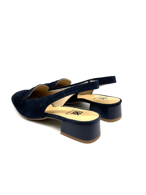 Escarpin Dorking D9305 GIA camel slingback cuir velours en promo| Marina & Paloma