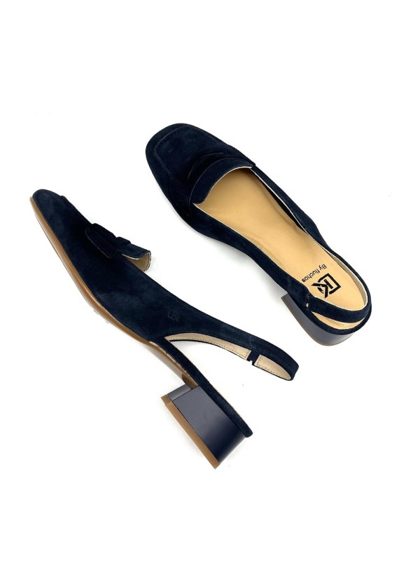 Escarpin Dorking D9305 GIA camel slingback cuir velours en promo| Marina & Paloma