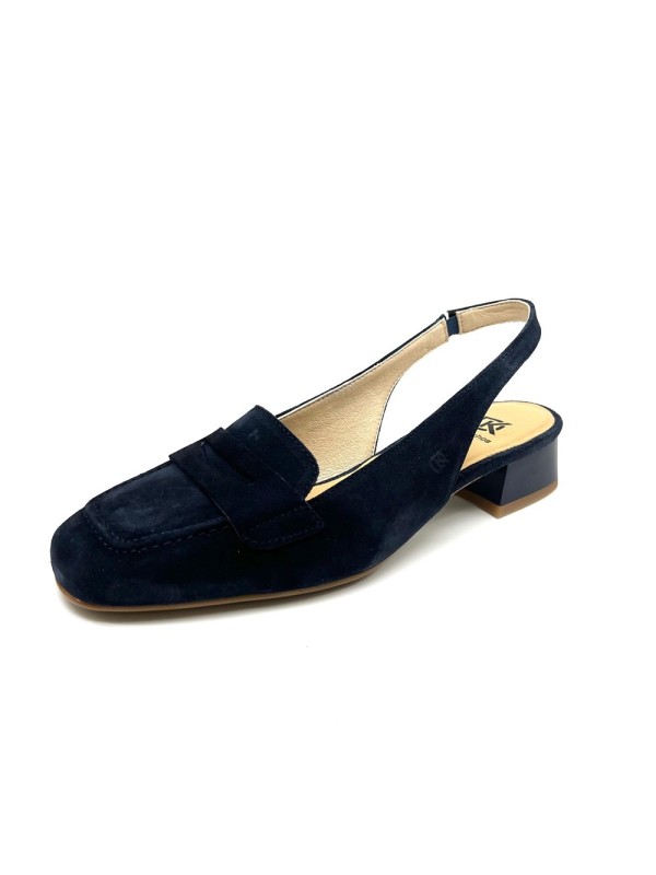 Escarpin Dorking D9305 GIA camel slingback cuir velours en promo| Marina & Paloma