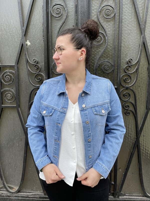 Veste en Jean Bleu et Vert Femme |Boutique Marina