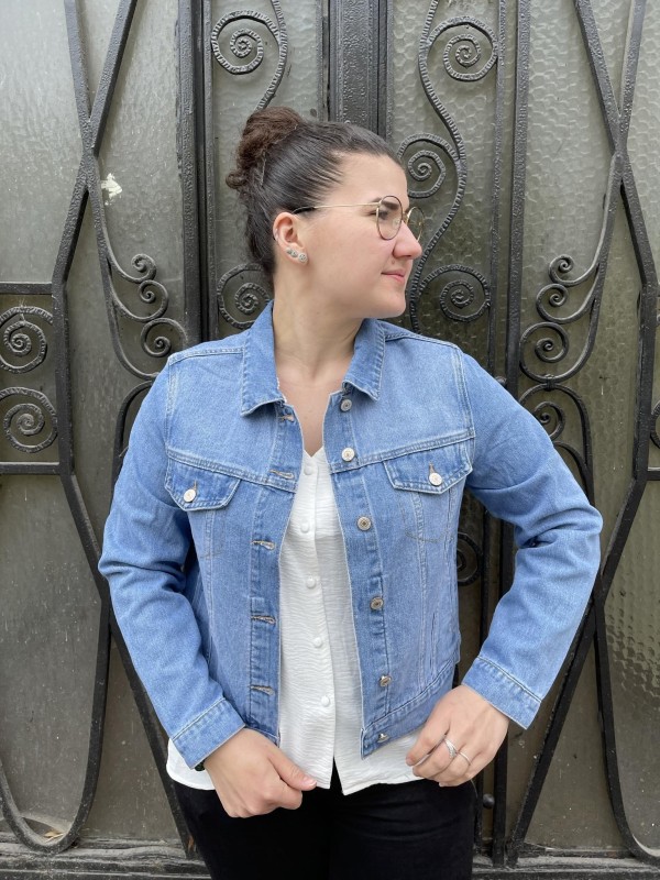 Veste en Jean Bleu et Vert Femme |Boutique Marina