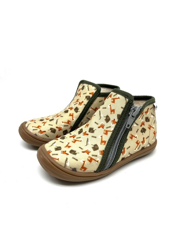 Chausson Bellamy Titi Garçon | Motifs savane | Marina & Paloma