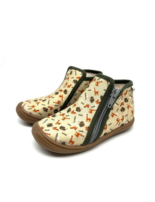 Chausson Bellamy Titi Garçon | Motifs savane | Marina & Paloma